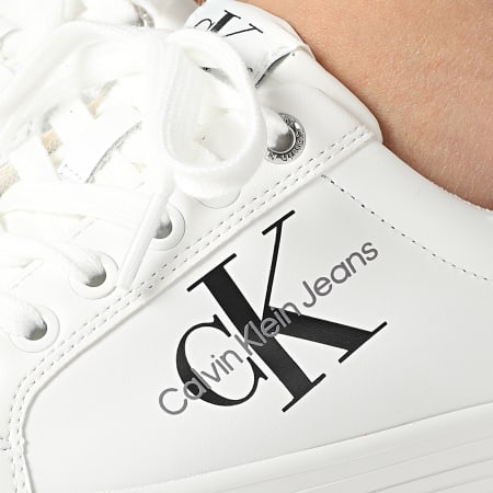 Calvin Klein - Baskets Femme Vulc Plateform Laceup Low Leather 0847 Bright White
