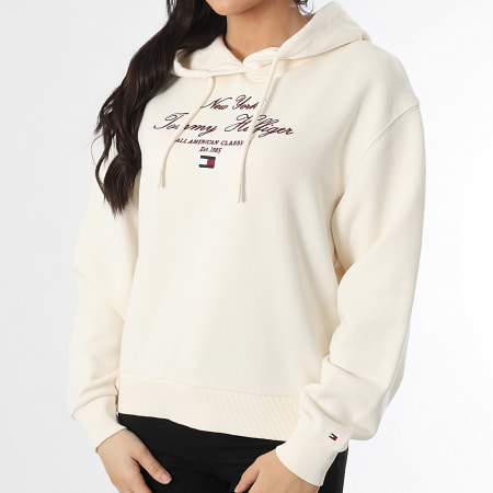 Tommy Hilfiger - Sweat Capuche Femme Modern Script Graphic 3842 Beige