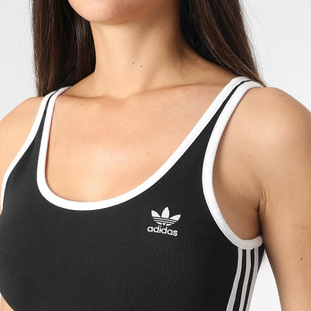 Adidas Originals - Robe Débardeur A Bandes Femme 3 Stripes JD4619 Noir