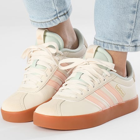 Adidas Sportswear - Baskets Femmes VL Court 3.0 JP5348 Wonder White Linen Green Powder