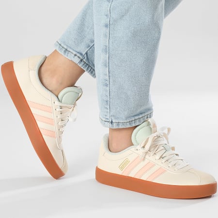 Adidas Sportswear - Baskets Femmes VL Court 3.0 JP5348 Wonder White Linen Green Powder