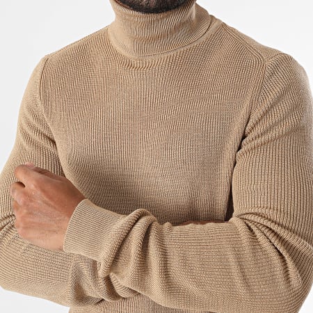 Armita - Pull Col Roulé Beige