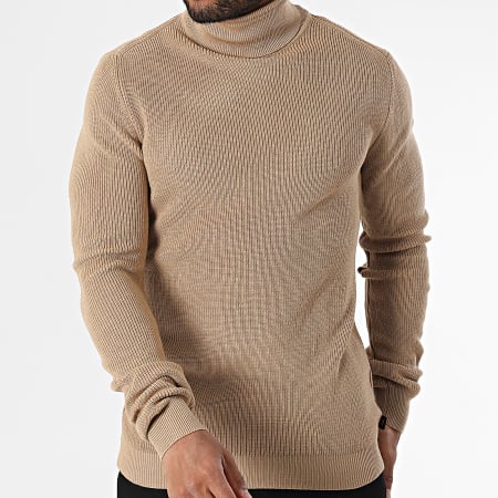Armita - Pull Col Roulé Beige