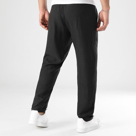 LBO - Pantalon Effet Lin 1722 Noir