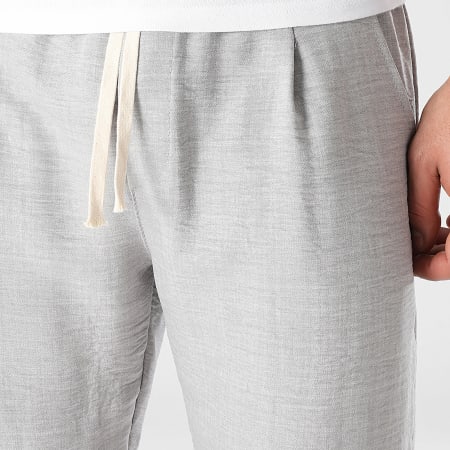LBO - Pantalon Effet Lin 1732 Gris