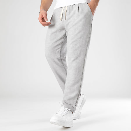 LBO - Pantalon Effet Lin 1732 Gris