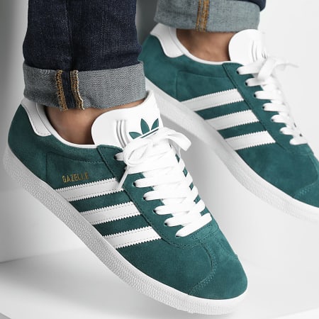 Adidas Originals - Baskets Gazelle JH5383 Mystery Green Footwear White Gold Metallic