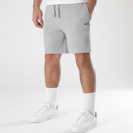 BOSS - Short Jogging Waffle 50535884 Gris Chiné