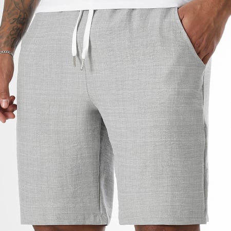 LBO - Short Chino Effet Lin 1721 Gris