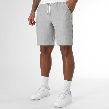 LBO - Short Chino Effet Lin 1721 Gris