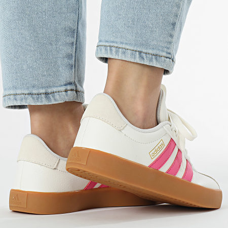Adidas Sportswear - Baskets Femme VL Court 3.0 JP5347 Core White Pulse Magenta Gold Metallic