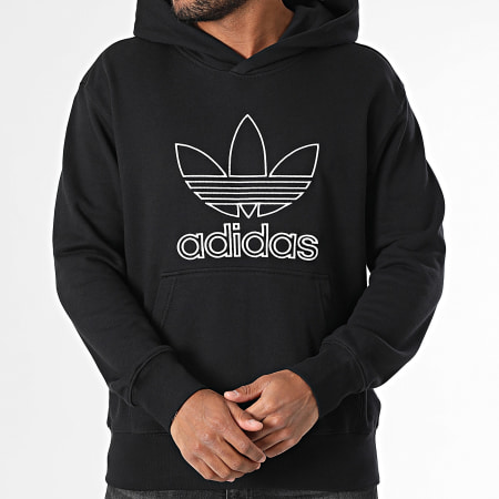Adidas Originals - Sudadera con capucha Outl Trefoil JP1079 Negro
