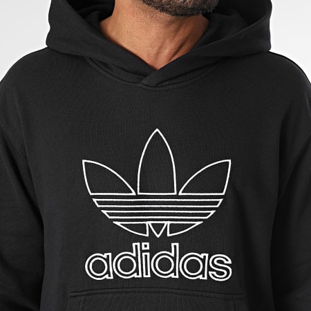 Adidas Originals - Sudadera con capucha Outl Trefoil JP1079 Negro
