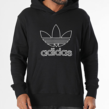 Adidas Originals - Sudadera con capucha Outl Trefoil JP1079 Negro