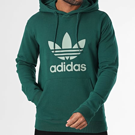 Adidas Originals - Sweat Capuche Trefoil JN7011 Vert