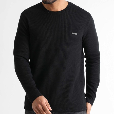 BOSS - Tee Shirt Manches Longues Waffle 50535870 Noir