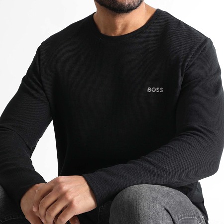 BOSS - Tee Shirt Manches Longues Waffle 50535870 Noir