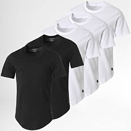 Jack And Jones - Lote de 5 camisetas oversize Noa Blanco Negro