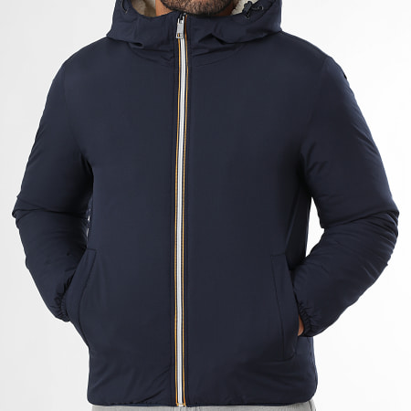 LBO - Parka Courte Capuche 0002 Bleu Marine