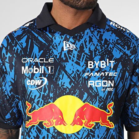Red Bull ポロシャツ M ネイビー Men's Navy Oracle Red Bull Racing 2026 Replica Short Sleeve Polo Shirt