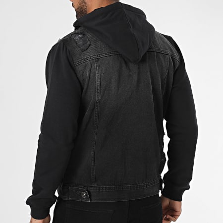 Classic Series - Veste Jean Capuche Funda 185026 Noir