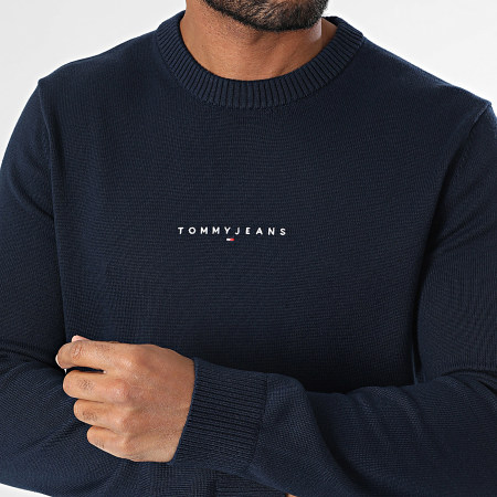 Tommy Jeans Linear Pullover Small Chest 0299 Navy Blue Ryses