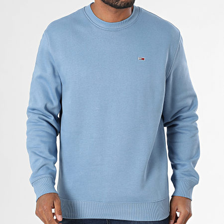Tommy Jeans - Sweat Crewneck Flag Fleece 0741 Bleu Clair