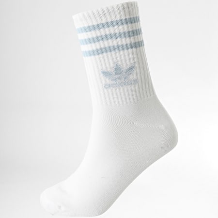 Adidas Originals - Lot De 3 Paires De Chaussettes JI9474 Blanc Bleu Clair Bleu Marine