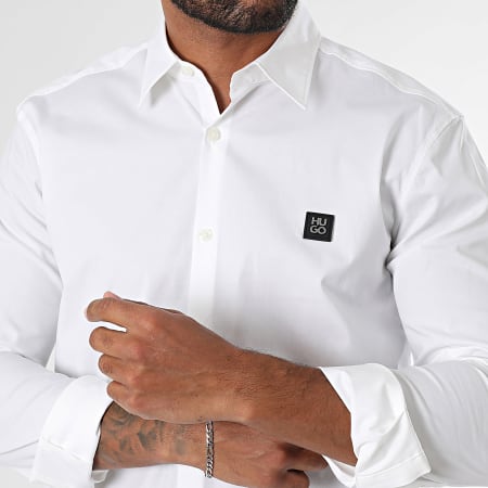 HUGO - Chemise Manches Longues Ermo 50505315 Blanc
