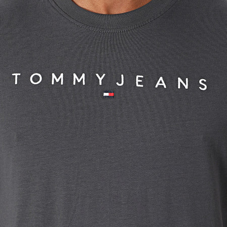 Tommy Jeans - Tee Shirt Linear Logo 0744 Gris Anthracite