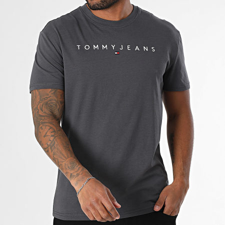 Tommy Jeans - Tee Shirt Linear Logo 0744 Gris Anthracite