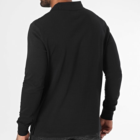Tommy Jeans - Polo Manches Longues Slim Placket 0232 Noir