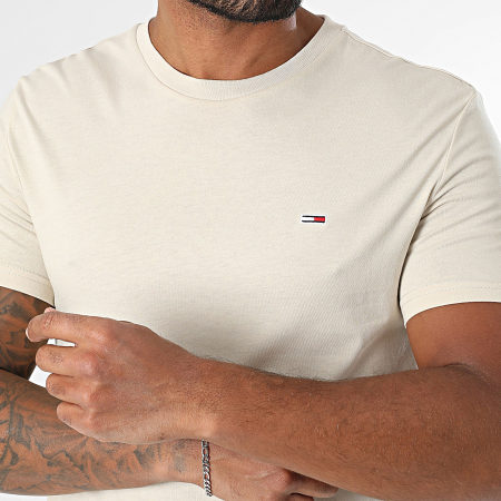 Tommy Jeans - Tee Shirt Slim Jaspe 0363 Beige