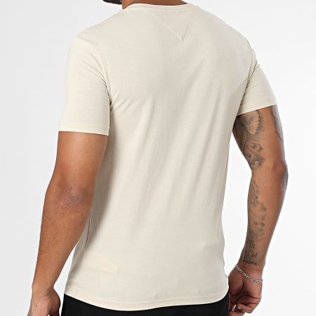 Tommy Jeans - Tee Shirt Slim Jaspe 0363 Beige