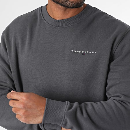 Tommy Jeans - Sweat Crewneck Linear 0249 Gris Anthracite