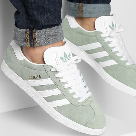 Adidas Originals - Baskets Gazelle JH5384 Silver Green Footwear White Gold Metallic