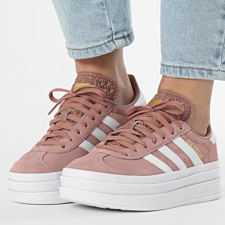 adidas gazelle silver green womens adidas Juniors' Gazelle Bold Wonder Quartz / Wonder Taupe main image 1