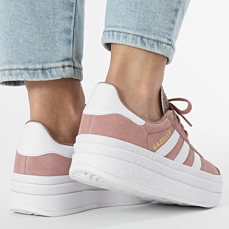 adidas gazelle silver green womens adidas Gazelle Bold Shoes - Women's - Clear Sky / White / Gold