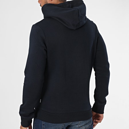 Jack And Jones - Sweat Capuche Corp Logo Bleu Marine Foncé