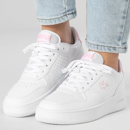 Lacoste - Zapatillas Mujer L001 Set 224 Blanco Rosa Claro