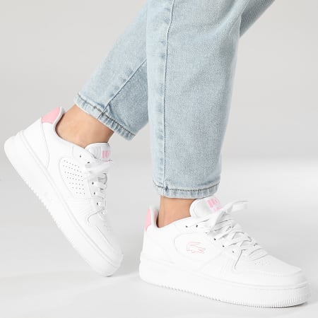 Lacoste - Zapatillas Mujer L001 Set 224 Blanco Rosa Claro