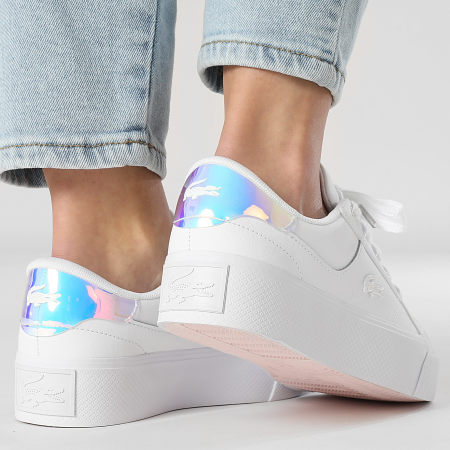 Ziane Plataforma 124 Blanco Rosa Claro Zapatillas Mujer