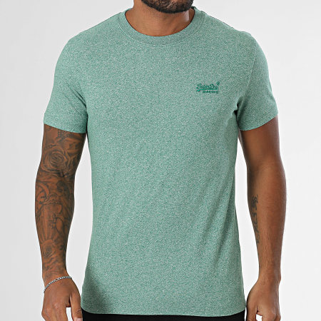 Superdry - Essential Logo Embroidery Tee M1011245A Verde jaspeado