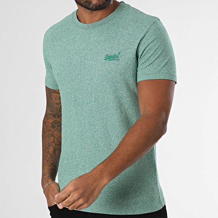 Superdry - Essential Logo Embroidery Tee M1011245A Verde jaspeado