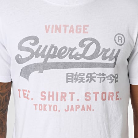 Superdry - M1012212A Camiseta Heritage Blanca