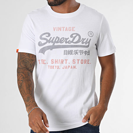 Superdry - M1012212A Camiseta Heritage Blanca