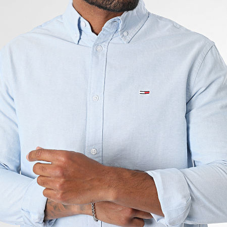 Tommy Jeans - Chemise Manches Longues Regular Oxford 0667 Bleu Clair