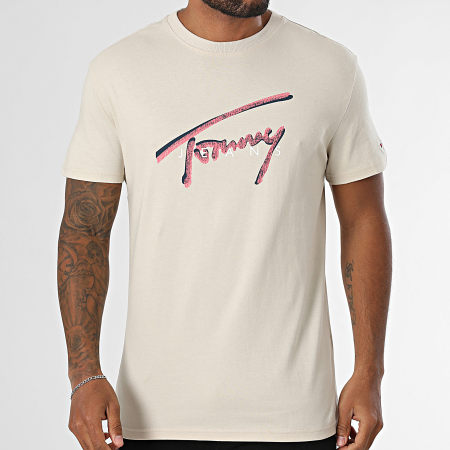 Tommy Jeans - Tee Shirt Signature 1109 Beige