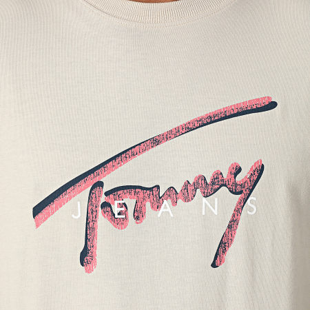 Tommy Jeans - Tee Shirt Signature 1109 Beige
