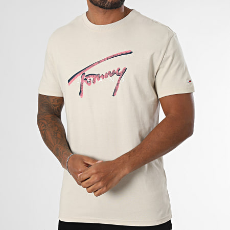 Tommy Jeans - Tee Shirt Signature 1109 Beige